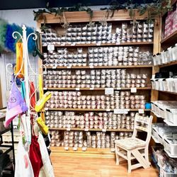 Studio Boutique - Pointe shoes neatly organized