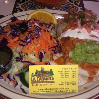La Cabañita - Carnitas Burrito and Salad. #Mexican #Montrose #ItsWhatsForLunch #ItsHuge #LotsOfMeat #FoodPorn - Mexican Near Me - Glendale, California