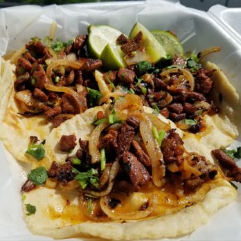 Mi Pais - Tacos Asada with grilled onions - Latin American Near Me - Morganton, North Carolina