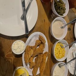 Belle's Chicken Dinner House - Fried catfish and the sides that were offered!