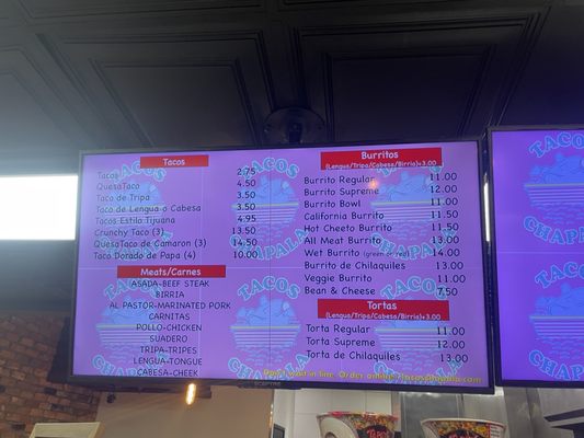 Menu photo 2 Tacos Chapala Stockton, CA
