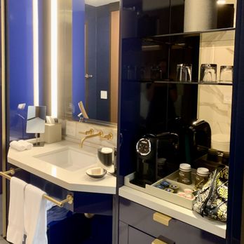 Hard Rock - Vanity area and coffee & fridge station - Hotels Near Me - New York, New York Hard Rock - Vanity area and coffee & fridge station - Hotels Near Me - New York, New York