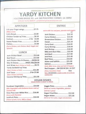 Menu photo 5 Yardy Kitchen Norcross, GA Menu photo 5 Yardy Kitchen Norcross, GA