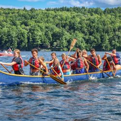 Adirondack Camp - Adirondack Camp campers in a canoe