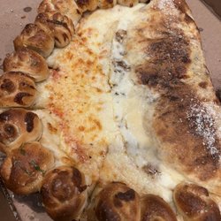 Moju's Family Pizzeria - 3 in 1 wish there was more sauce then cheese also actually cuts of pizza they are like half a slice