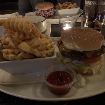 Fionn MacCool's Irish Pub - Pubs bacon cheeseburger with waffle fries - Irish Pub Near Me - Toronto, Ontario