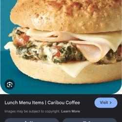 Caribou Coffee - Item I was supposed to receive:  Turkey Provolone on Asiago Bagel