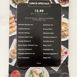 Lunch specials, January 2025 Lunch specials, January 2025