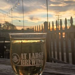 At Large Brewing - Beautiful sunset with a washington gold apple cider