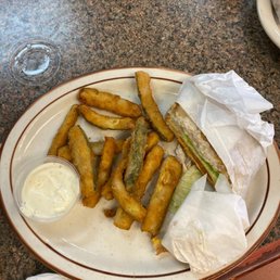 Tuna melt and zucchini fries Tuna melt and zucchini fries
