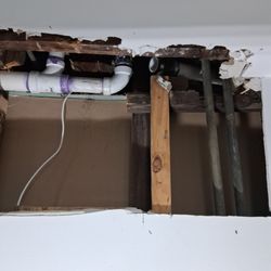 Keller Williams Cornerstone Realty - More walls opened to resolve drain issues