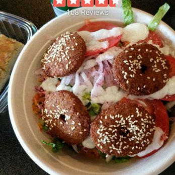 Damascus Falafel - Falafel Bowl with Bulgar and Garlic Sauce - Middle Eastern Near Me - Willowbrook, Illinois