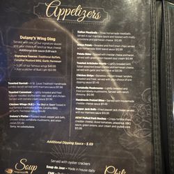 Dulany's Grille and Pub - Menu