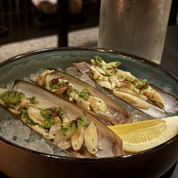 Slim Charmer - Chilled razor clams - Wine Tasting Room Near Me - St. Petersburg, Florida Slim Charmer - Chilled razor clams - Wine Tasting Room Near Me - St. Petersburg, Florida