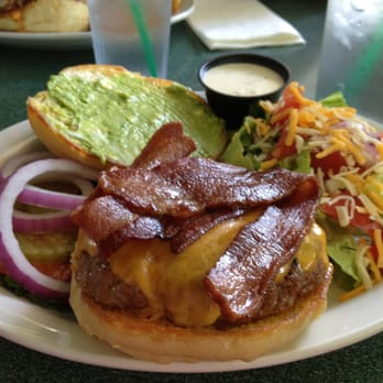 Froggy's - Burger with guacamole, bacon, and cheese - Bars Near Me - Davis, California Froggy's - Burger with guacamole, bacon, and cheese - Bars Near Me - Davis, California