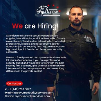 Ayvar Security Services. - Security Services Near Me - Hesperia , California