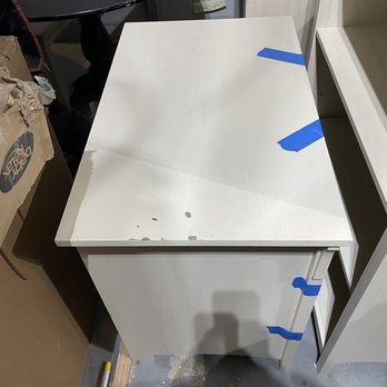 Min's flooring - Marked up furniture-moved and stored without protection and care - Flooring Near Me