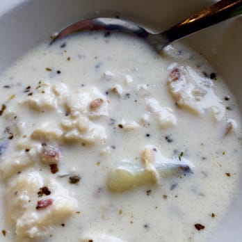 Tracis Diner - Fish chowder. In the best downcast New England style. Full of large fresh fish chunks and potato - Diners Near Me - Belfast, Maine