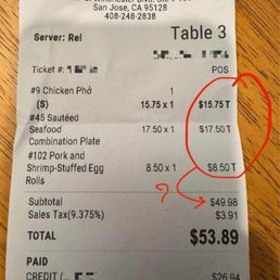 Tips included in the total bill but it's hidden so you double tip them. Beware!! Tips included in the total bill but it's hidden so you double tip them. Beware!!
