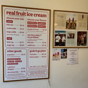Alice + Brohm Ice Cream - The menu - Ice Cream & Frozen Yogurt Near Me - Squamish, British Columbia