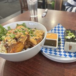 Sukas Polynesian Cuisine - Spam masubi and chicken teriyaki bowl