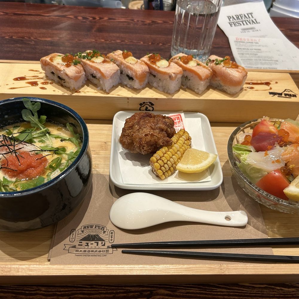 New Fuji - Lunch set with mentaiko udon, delicious!! - Japanese Near Me - Vancouver, British Columbia