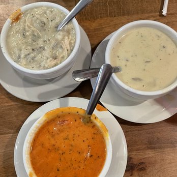 Cantaberry - 3 soup specials (Wild Rice, Mushroom Brie and Basil Tomato) - New American Near Me - Blue Ridge, Georgia