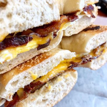 Island Bagels - Bacon Egg + Cheese bagel - Breakfast & Brunch Near Me - Carolina Beach, North Carolina Island Bagels - Bacon Egg + Cheese bagel - Breakfast & Brunch Near Me - Carolina Beach, North Carolina