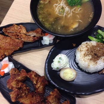 Kingchops Irvine - Porkchop Rice and Chicken with soup noodle. - Taiwanese Near Me - Irvine, California