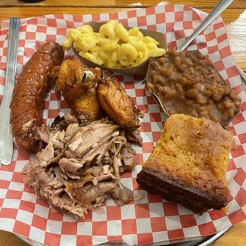 Big Mikes BBQ - Three 3 Meats Plate - Southern Near Me - Cary, North Carolina