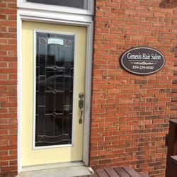 Genesis Hair Salon - Our entrance is in the back of the building.