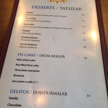 Tosun - Dessert menu - Turkish Near Me - Edgewater, New Jersey Tosun - Dessert menu - Turkish Near Me - Edgewater, New Jersey