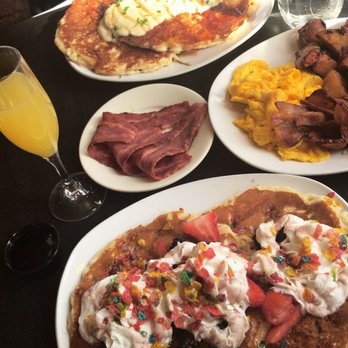 Mom's Kitchen & Bar - Mac & Cheese Pancakes. Bedrock Pancakes. Two Eggs* Turkey Bacon. Thick-Cut Bacon. Mom's Home Fries - Bars Near Me - Astoria, New York