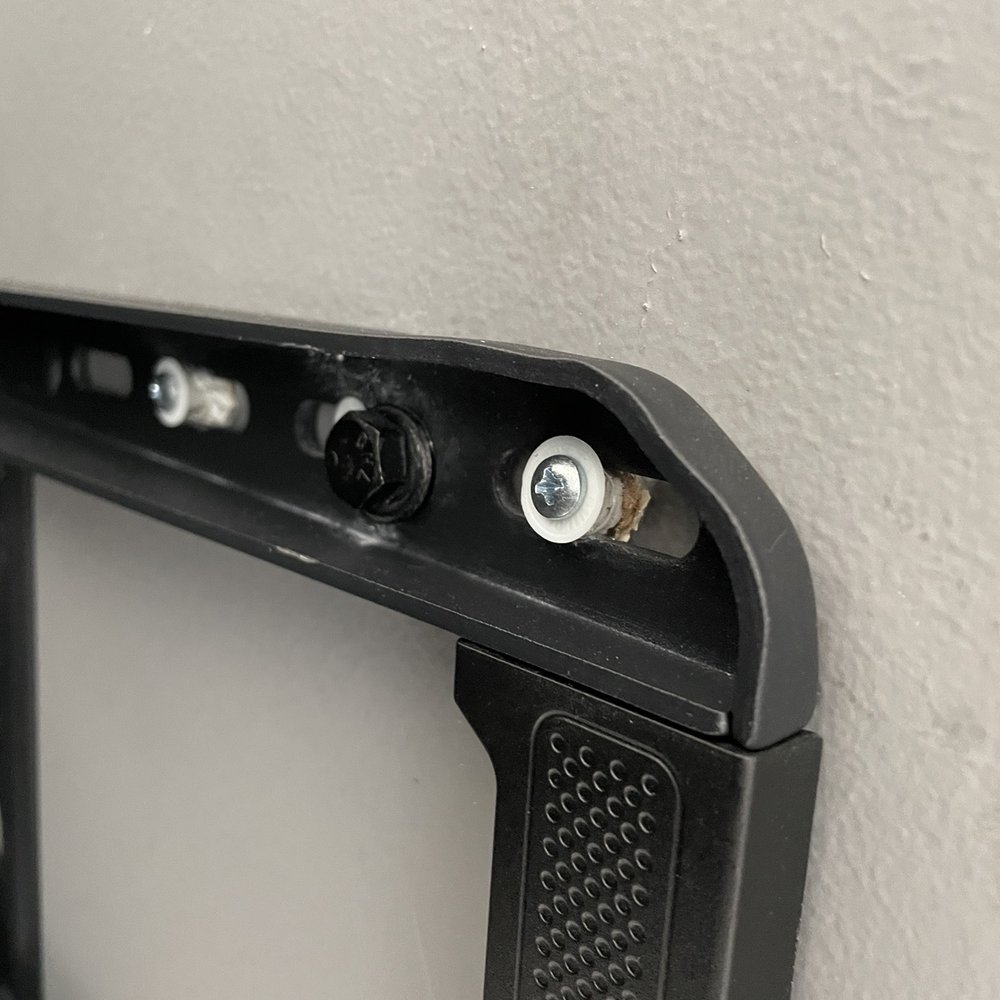 Elegant Mounting - This is how they mounted my 75". 3 screws on one side. Two are loose. Professional? What a joke! - Home Theatre Installation Near Me Elegant Mounting - This is how they mounted my 75". 3 screws on one side. Two are loose. Professional? What a joke! - Home Theatre Installation Near Me