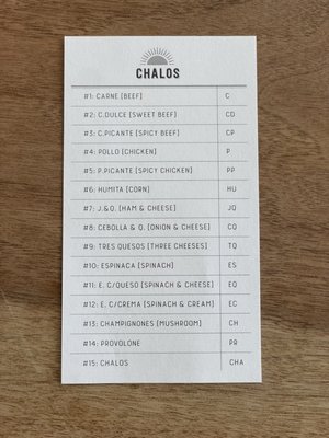Menu photo 2 Chalos San Francisco, CA Menu photo 2 Chalos San Francisco, CA