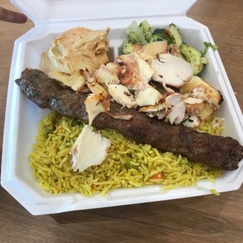 Arabella Mediterranean Kitchen + Grill - Chicken and beef plate with three sides - Mediterranean Near Me - Pearland, Texas