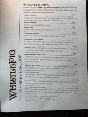Menu photo 1 Whistle Pig Whiskey Quechee, VT