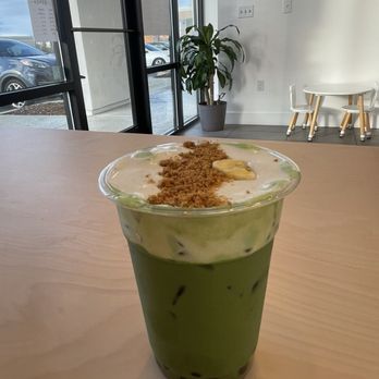 Boba Unit Cafe - Banana matcha with boba - $9 - Bubble Tea Near Me - Roseville, California Boba Unit Cafe - Banana matcha with boba - $9 - Bubble Tea Near Me - Roseville, California