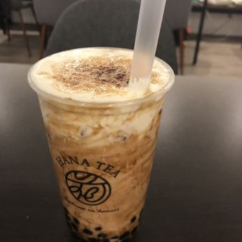 Hana Tea - Brown sugar milk tea w/ cheese creme brûlée top - Bubble Tea Near Me - Honolulu, Hawaii