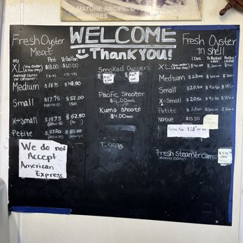 Oregon Oyster Farm - June 2026 menu - Seafood Markets Near Me - Newport, Oregon
