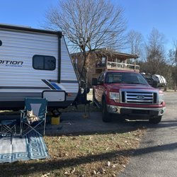 Asheville Bear Creek RV Park - How I had to park across front