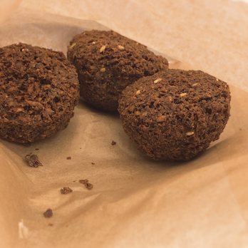 SAJJ Mediterranean - 4 Piece Falafel Side but I ate one - Mediterranean Near Me - San Mateo, California SAJJ Mediterranean - 4 Piece Falafel Side but I ate one - Mediterranean Near Me - San Mateo, California