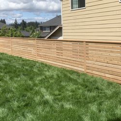 Premium Wood - Modern horizontal fence