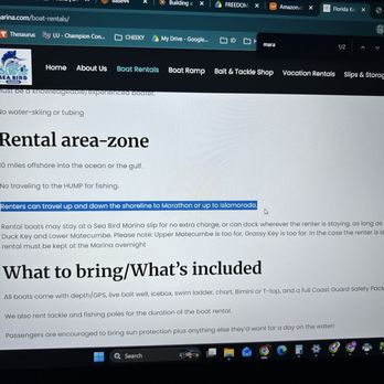 Sea Bird Marina - Renters statement - Boating Near Me - Long Key, Florida Sea Bird Marina - Renters statement - Boating Near Me - Long Key, Florida