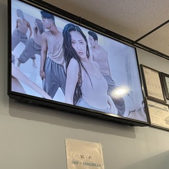 BAB Korean Food & BBQ - a tv screen - Hot Pot Near Me - Hamilton, Ontario