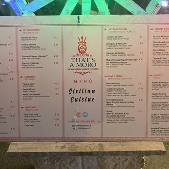 That's a Moro - Food Menu - Sicilian Near Me - Ragusa, RG
