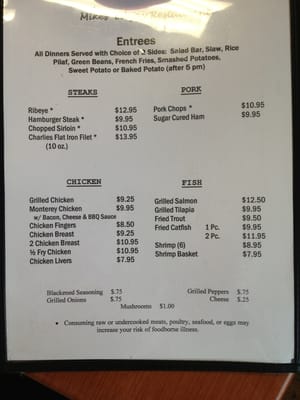 Menu photo 4 Mike's Ellijay Restaurant Ellijay, GA