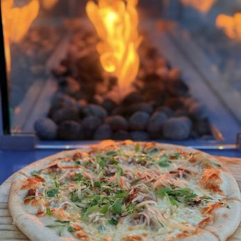 Monkeybar - Longanisa Pizza Sweet and Savory Sausage Topped with Atchara and Micro Cilantro; Chef's Monthly Special - Cocktail Bars Near Me - San Diego, California