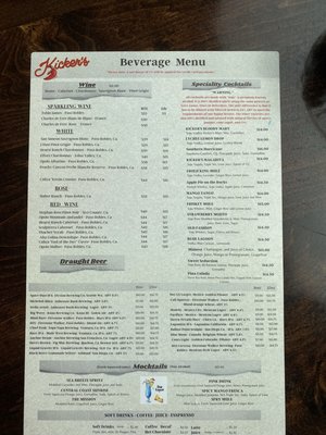 Menu photo 2 Kicker's Morro Bay, CA
