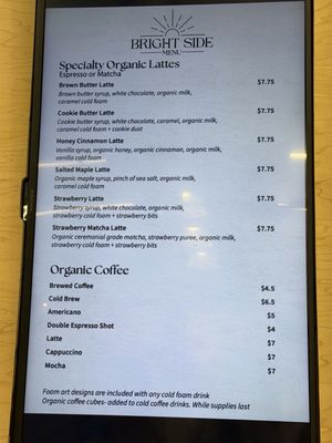 Menu photo 1 Bright Side Cafe Scottsdale, AZ